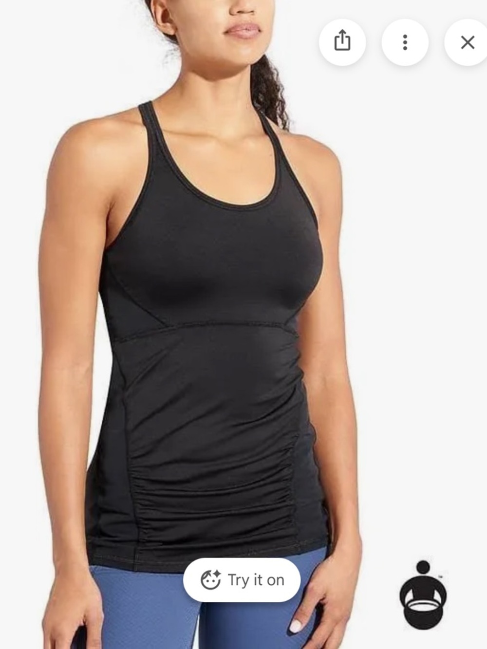 Athleta Black Racerback Tank Top